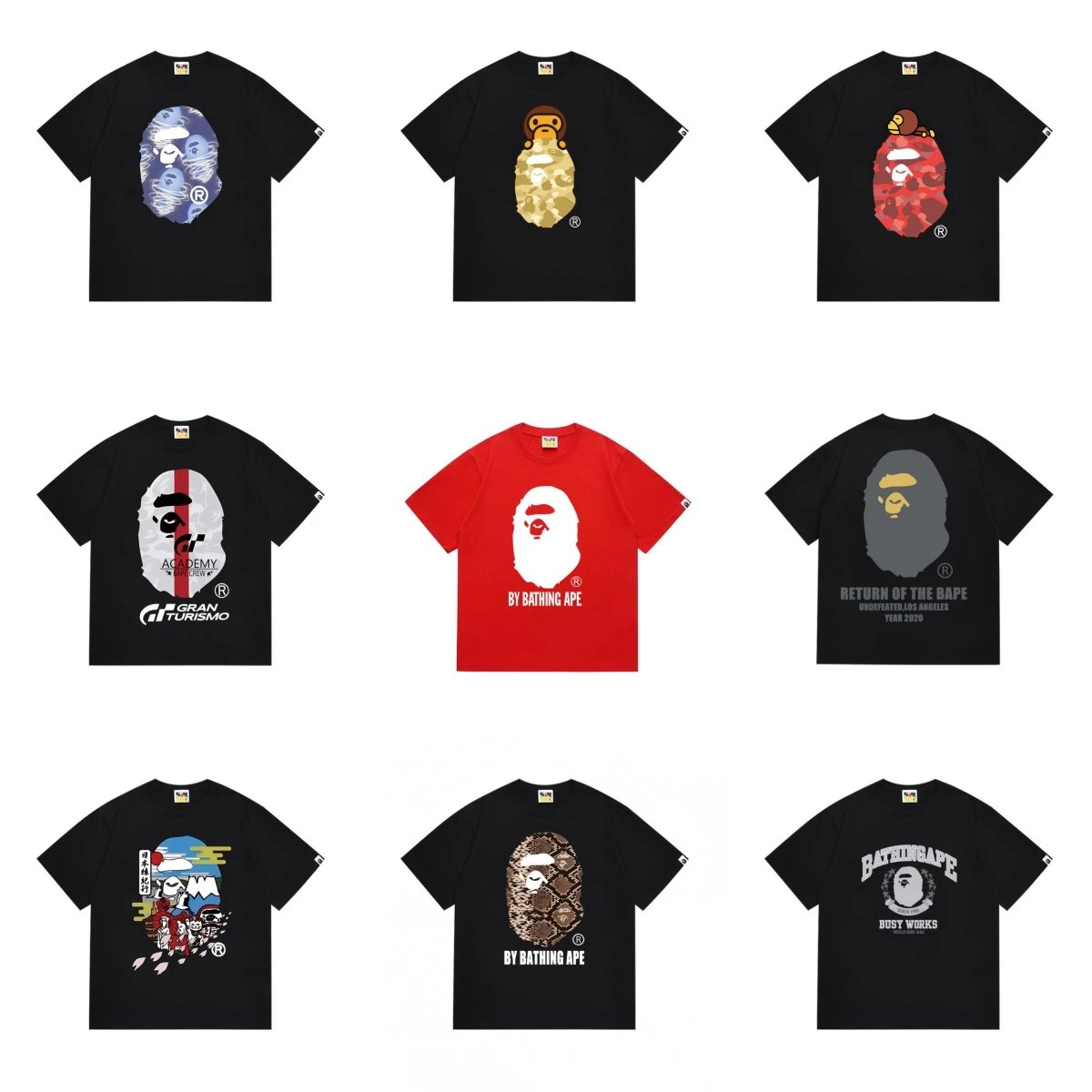 Bape Black Short Sle