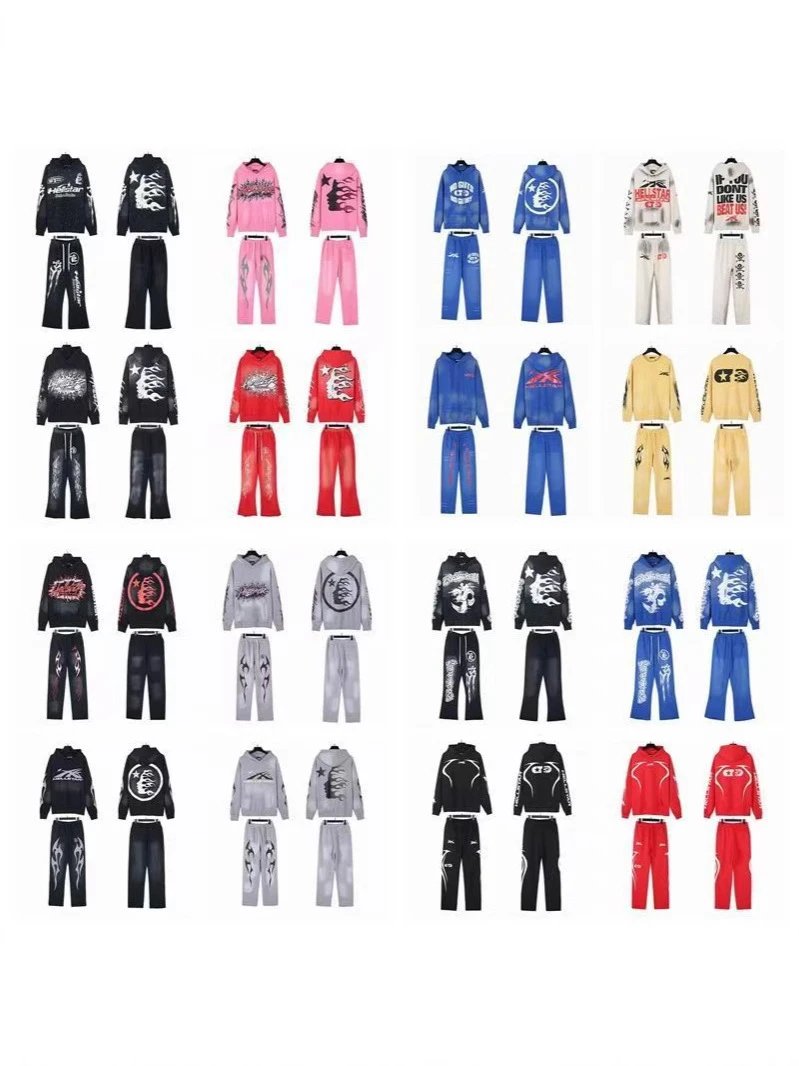 Diverse Color Hoodie and Pants Sets for Men