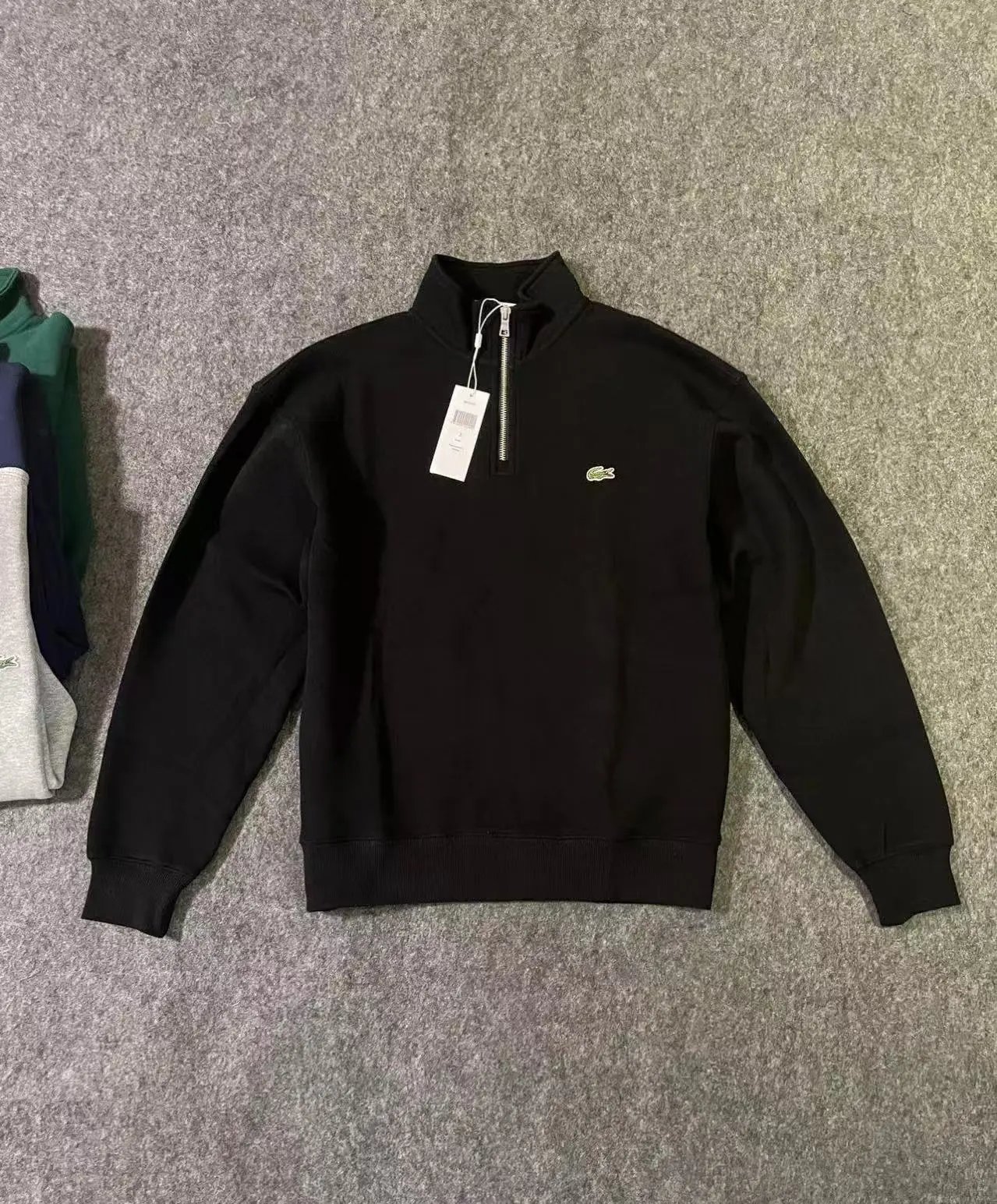 Lacoste Black Half-Zip Sweatshirt