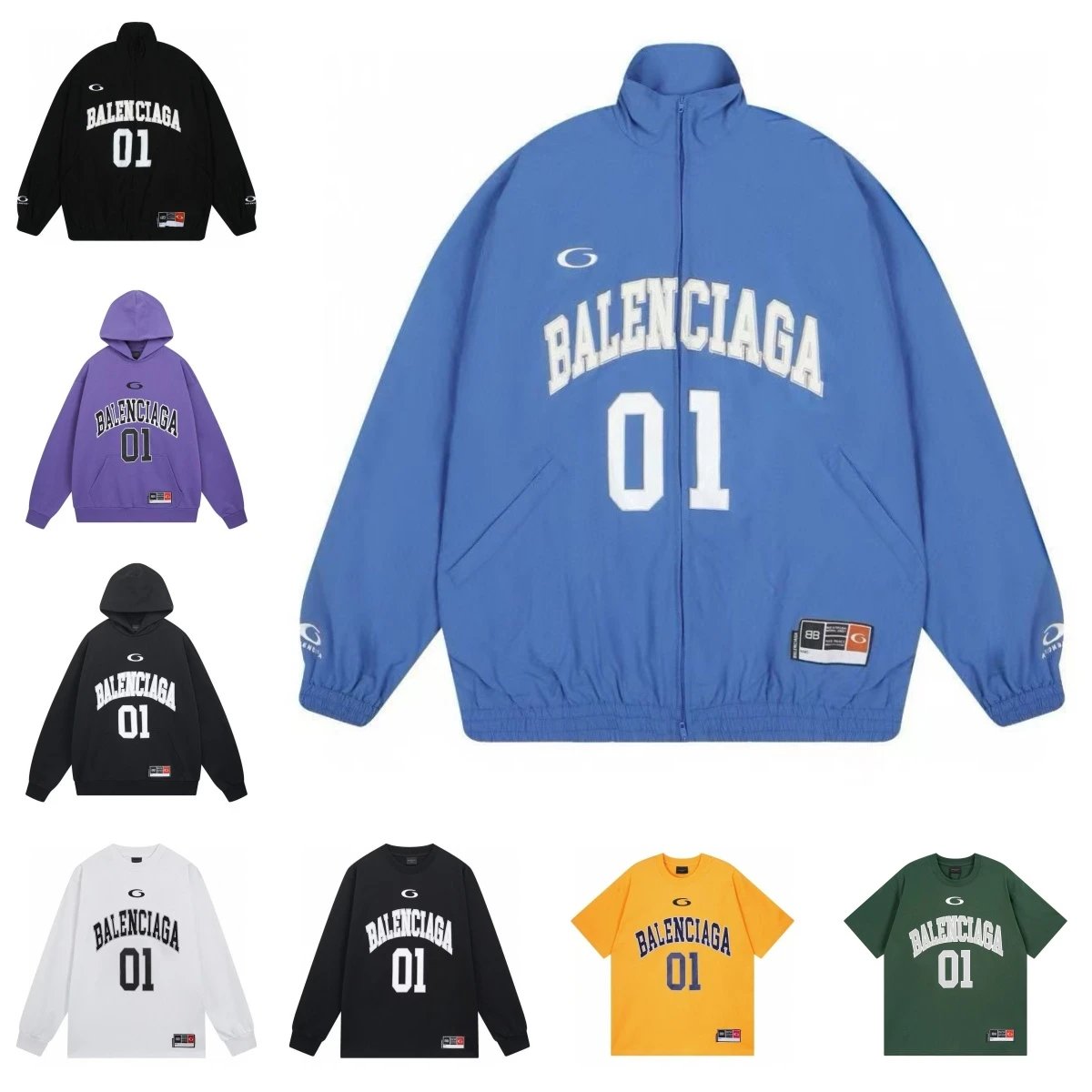 Balenciaga Blue Full-Zip Jacket