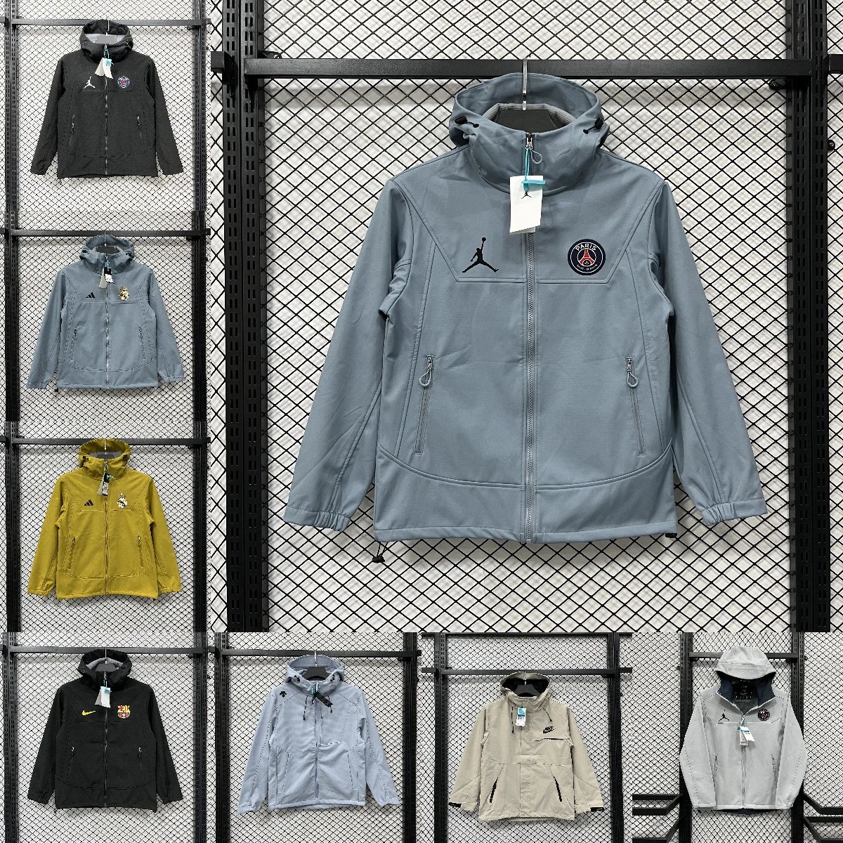 Jordan Blue Hooded Windbreaker Jacket