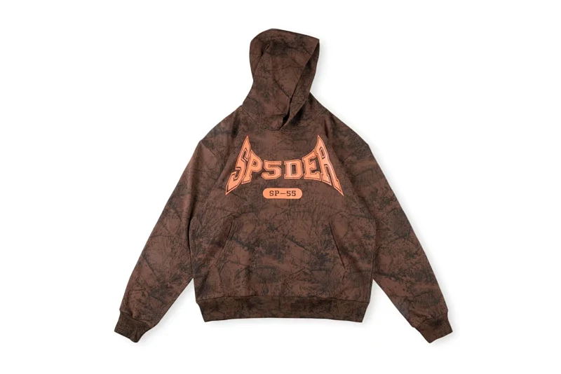 SP5DER Brown Hooded Sweatshirt