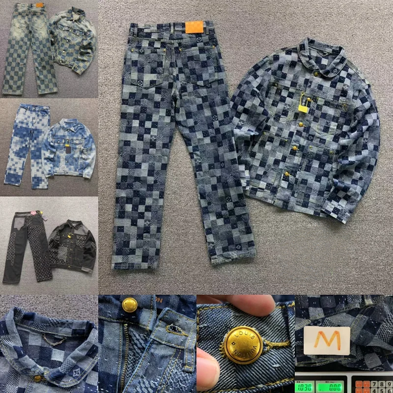 Louis Vuitton Blue Denim Jacket and Jeans Set