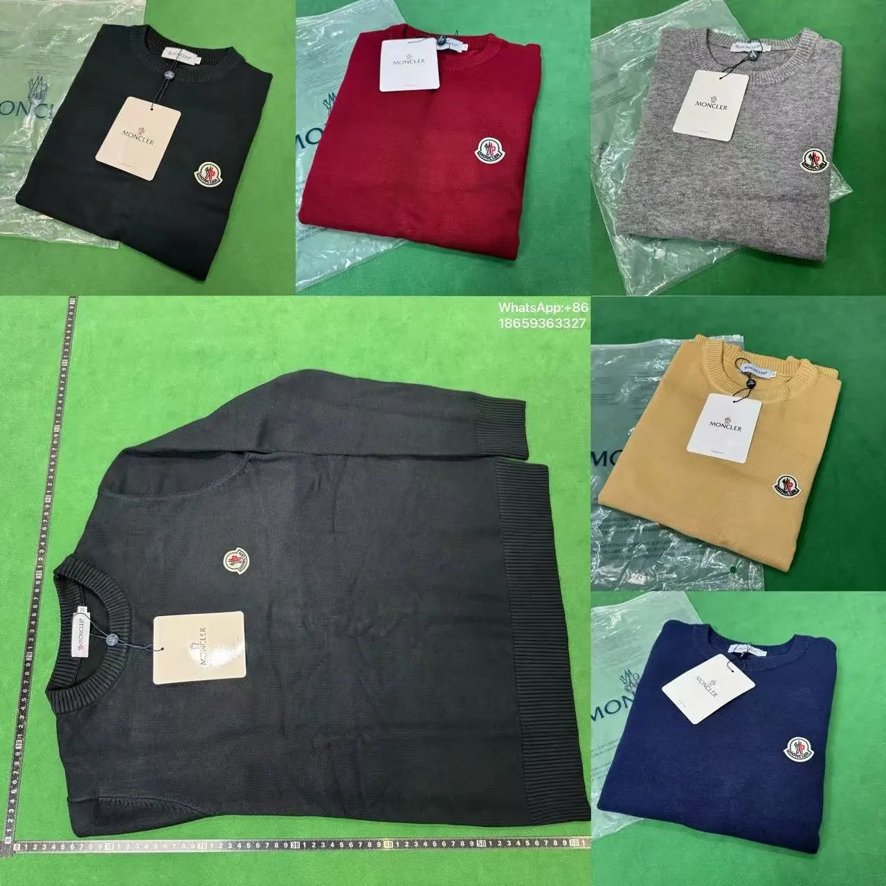 Moncler Black Round Neck Sweater
