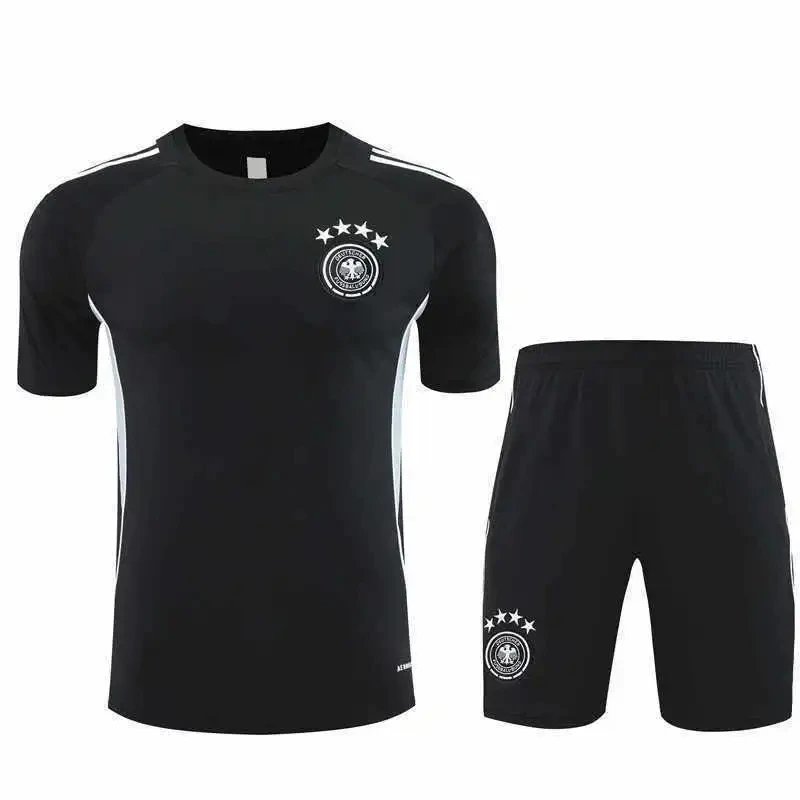 Germany Black Soccer Jersey and Shorts Set
