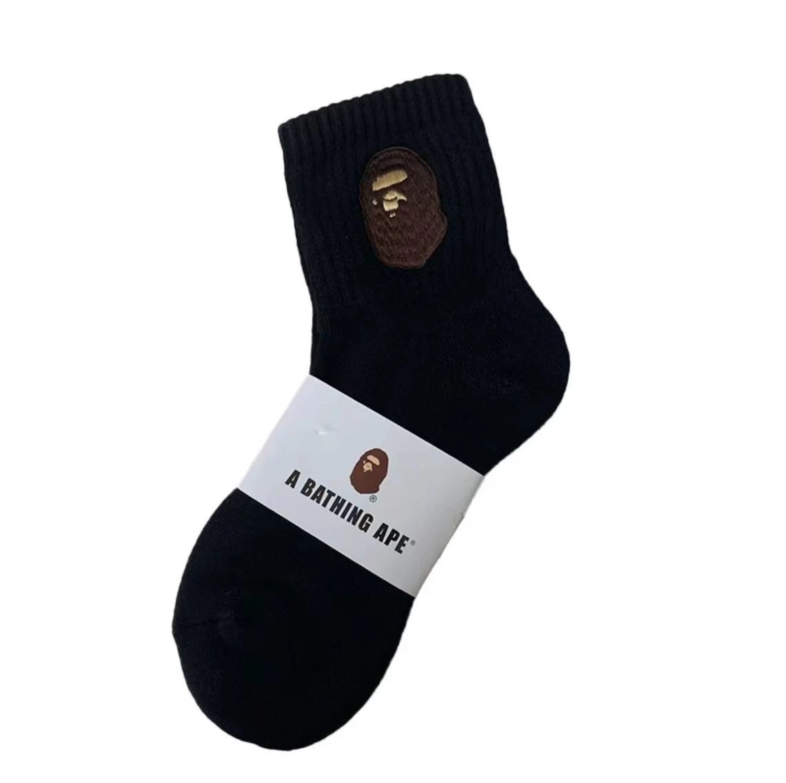 A Bathing Ape Black Crew Socks