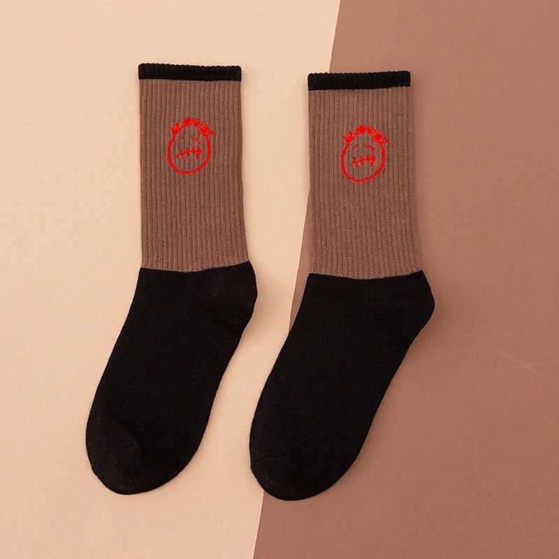 Travis Scott Black and Brown Crew Socks