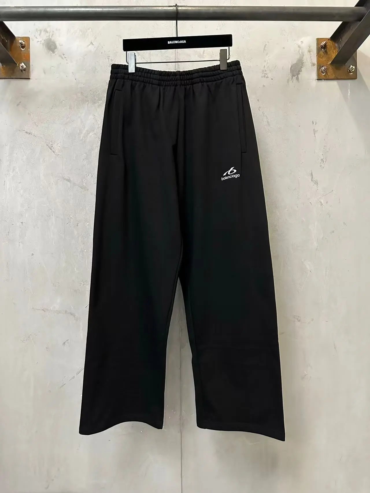 Balenciaga Black Wide-Leg Sweatpants