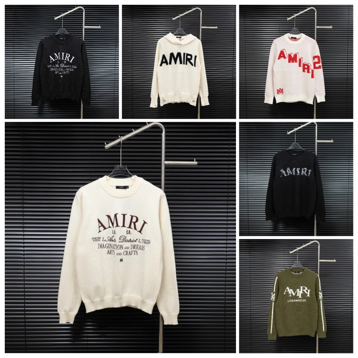 Amiri Black Crewneck Sweater