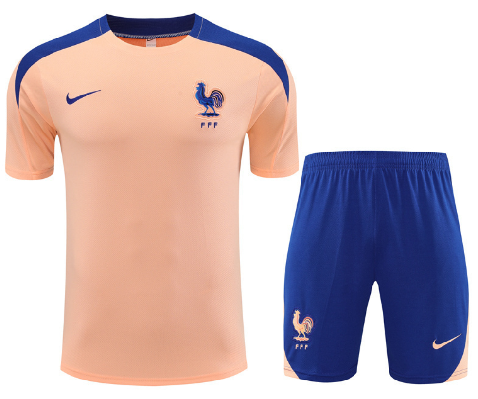 Nike Orange and Blue France Soccer Kit