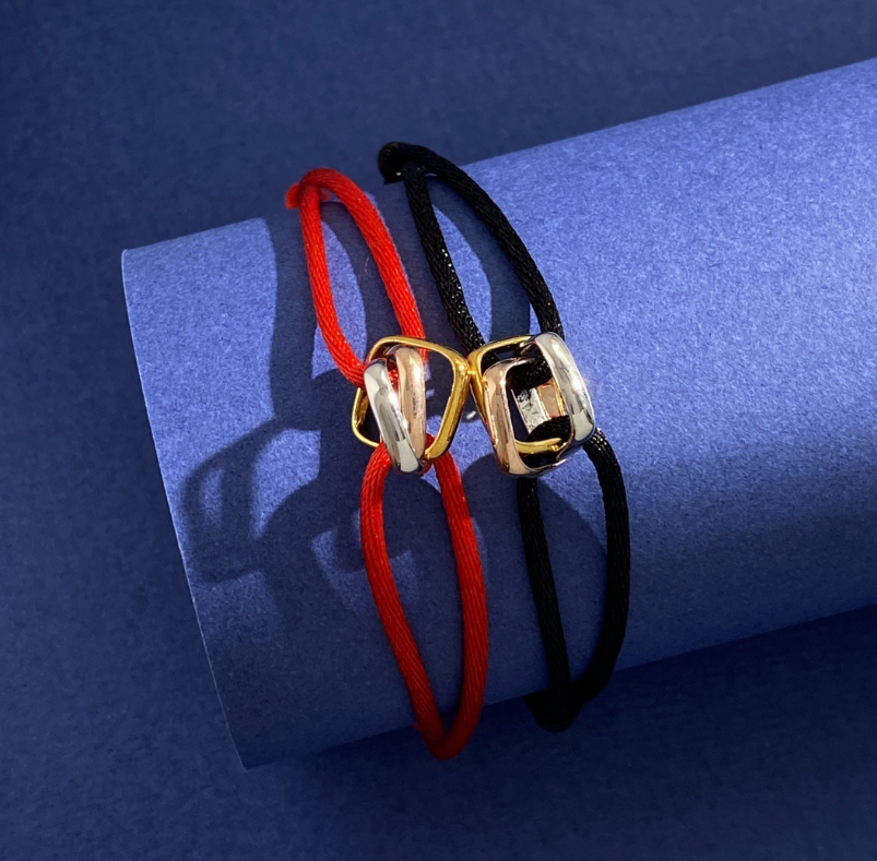Gold and Silver Dual-Color Rope Bracelet