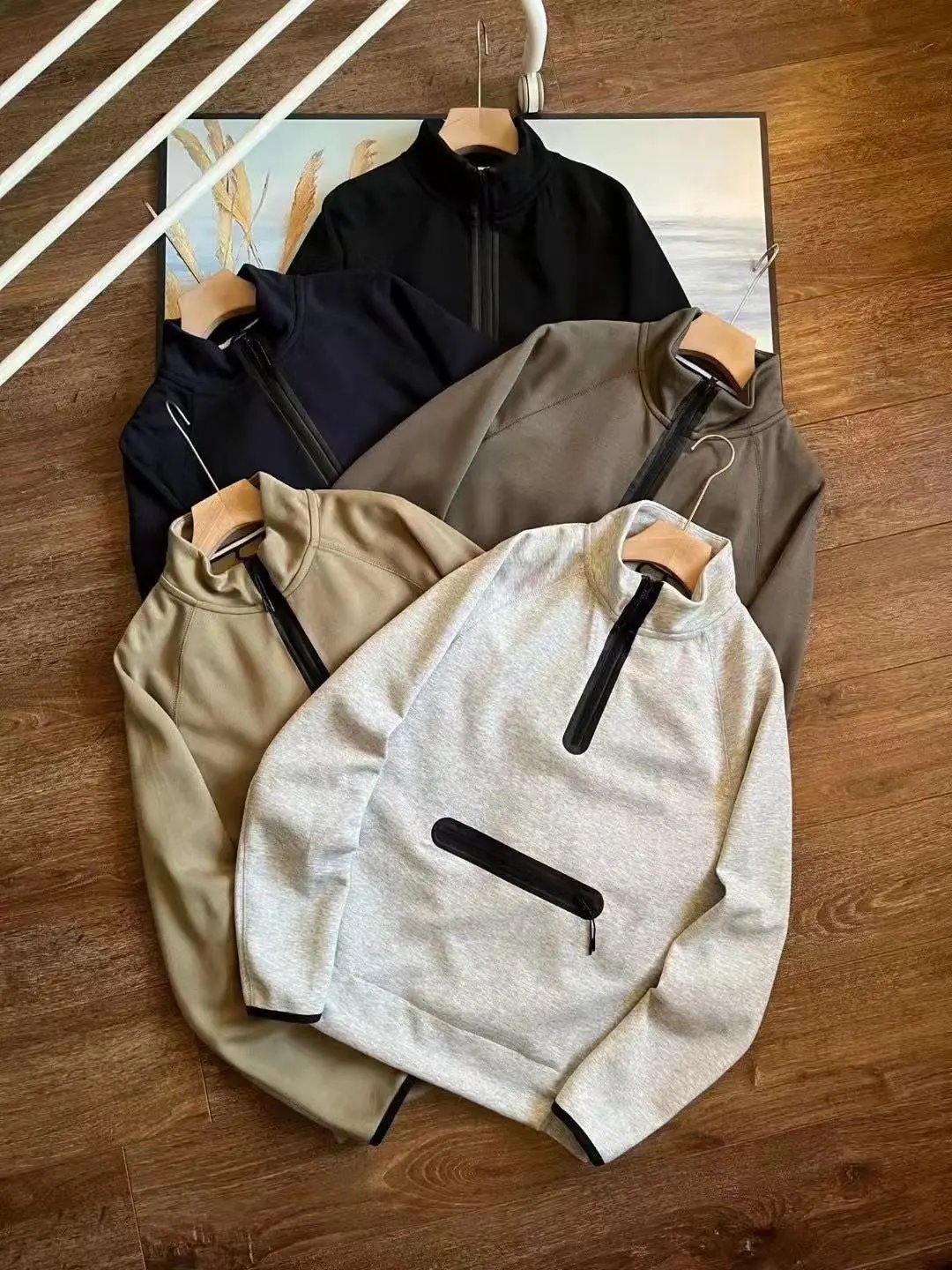 Grey Half-Zip Sweats
