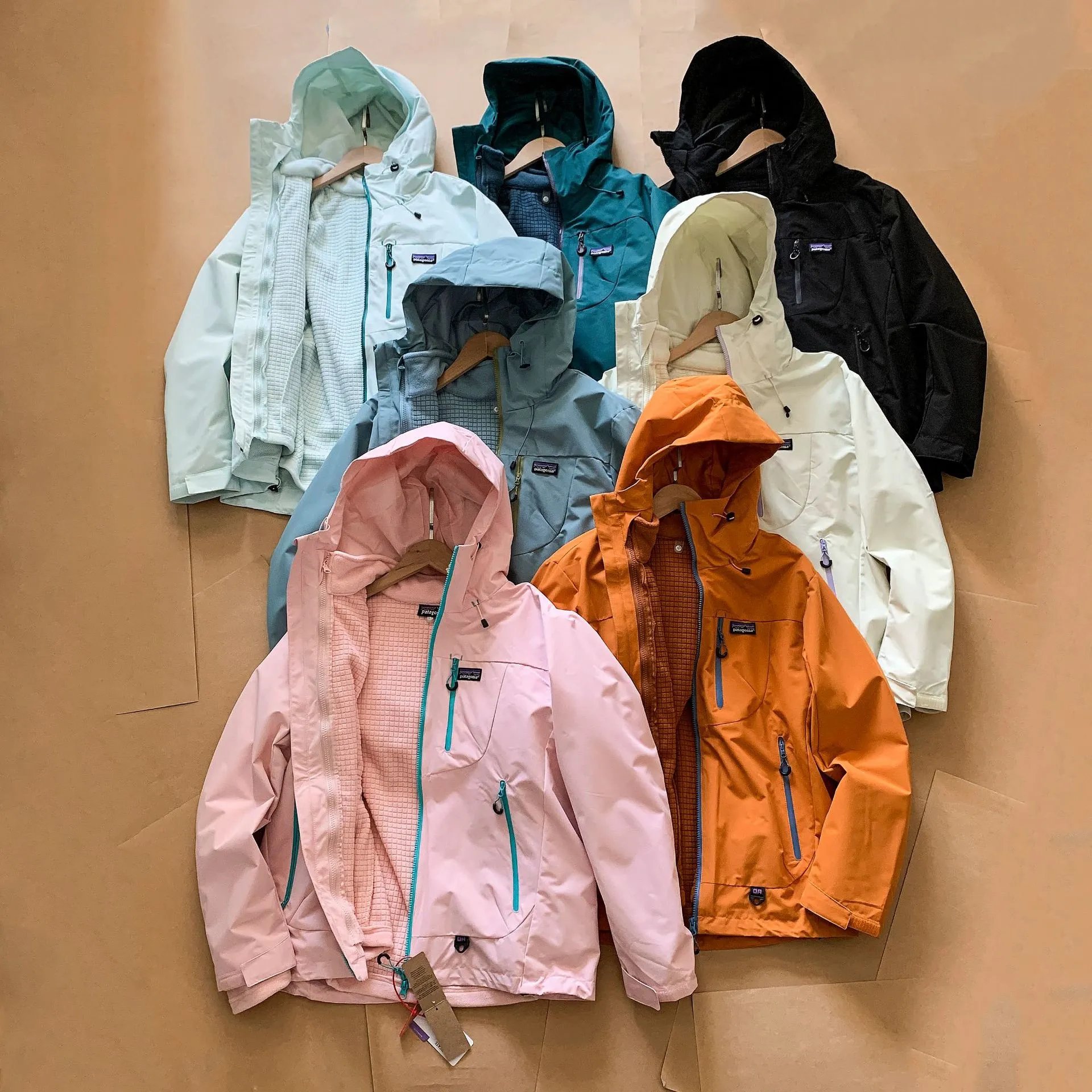 Patagonia Multi-Color Hooded Waterproof Jacket