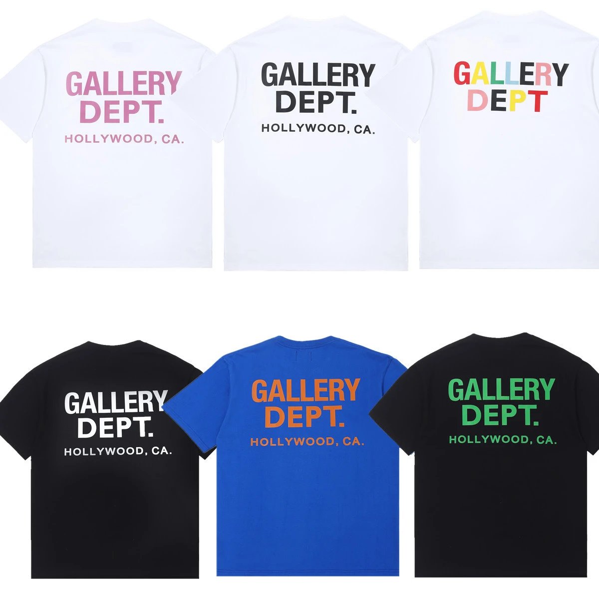 Gallery Dept. White, Black, and Blue T-Shirts
