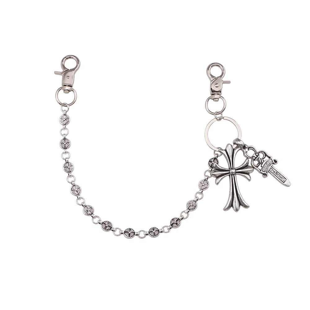 Chrome Hearts Silver Cross Keychain