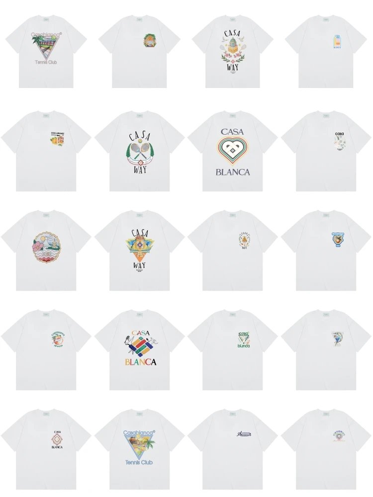White CASA BLANCA Graphic T-Shirt Collection