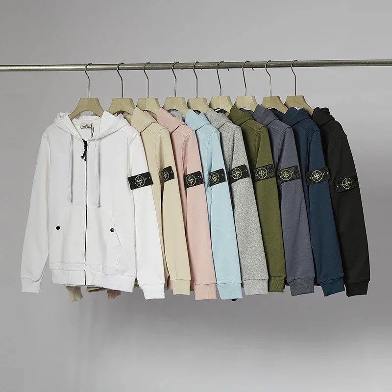 Stone Island Black Zip-Up Hoodie