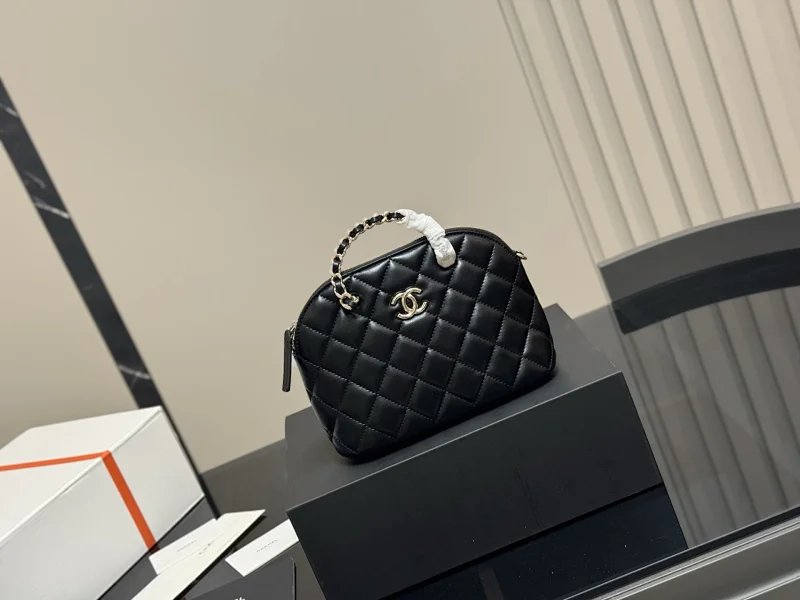 Chanel Black Quilted Dome Bag