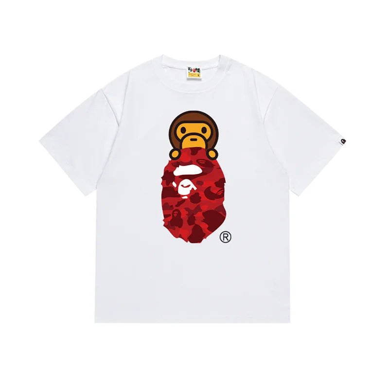 A BATHING APE White Red Camo T-Shirt