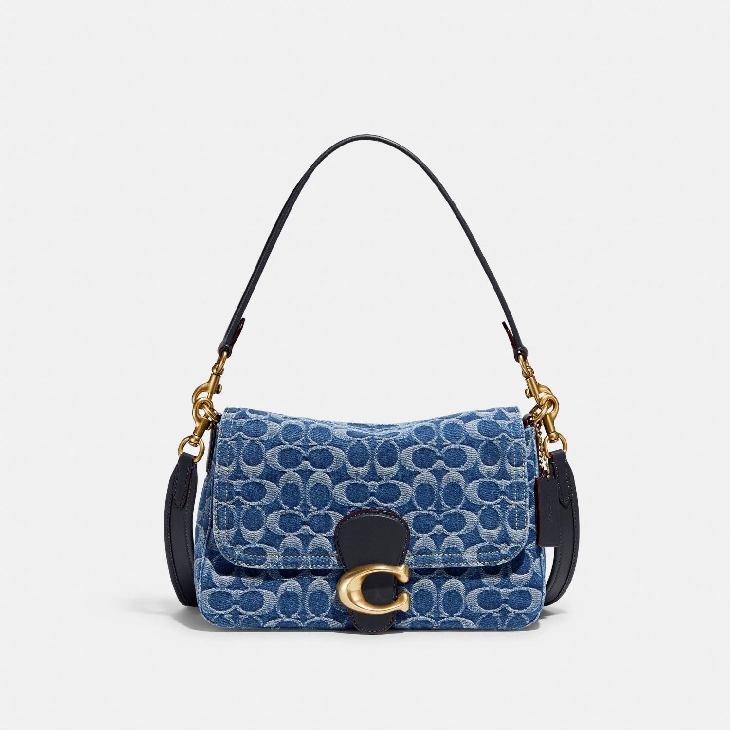 Coach Blue Signature Jacquard Shoulder Bag