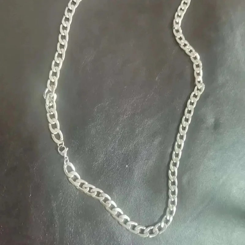 Silver Curb Chain Necklace