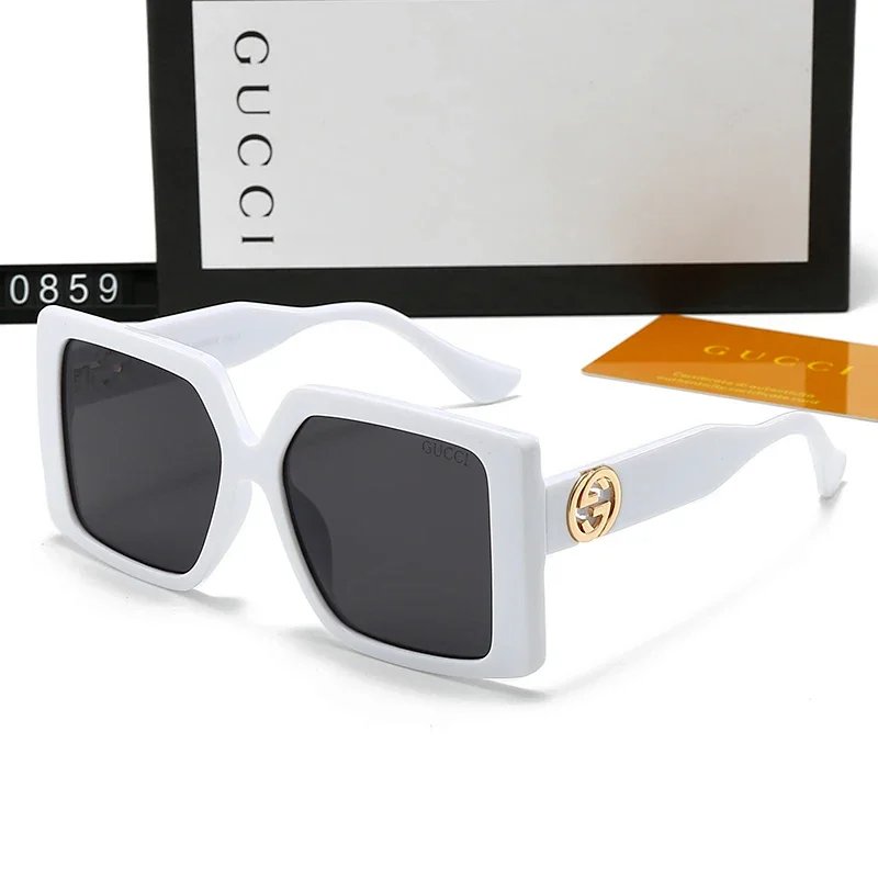 Gucci White Square Sunglasses