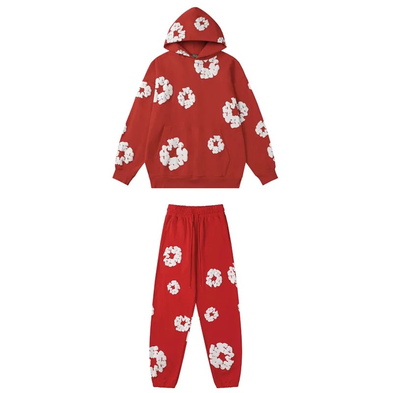 Red Floral Hoodie an