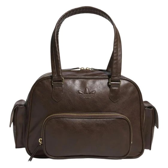 Adidas Brown Leather Travel Bag