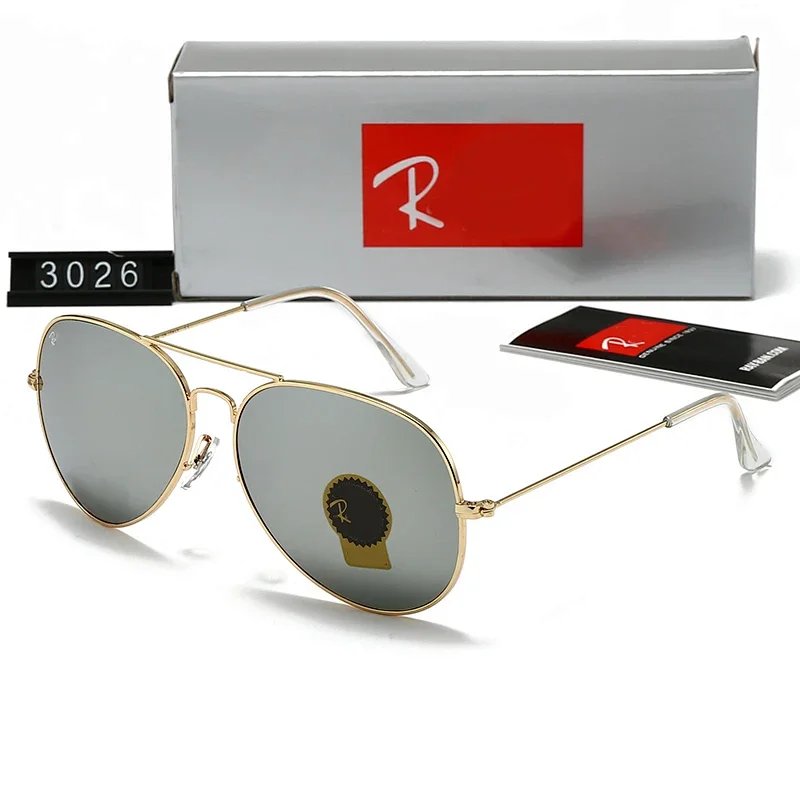 Ray-Ban Gold Aviator Sunglasses 3026