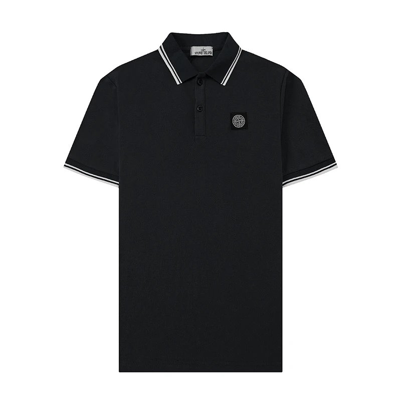 Stone Island Black Polo Shirt