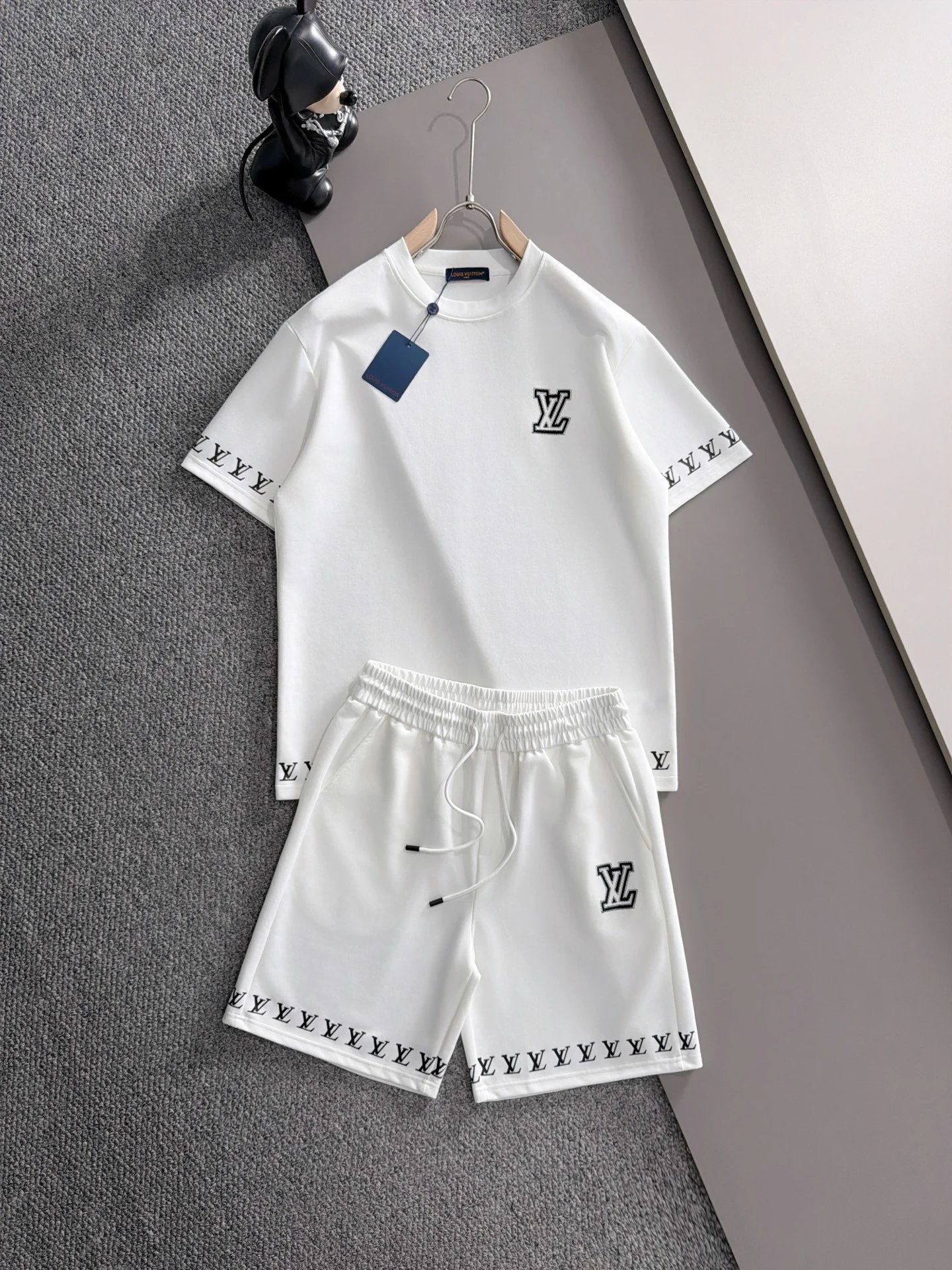 Louis Vuitton White Logo T-Shirt and Shorts Set