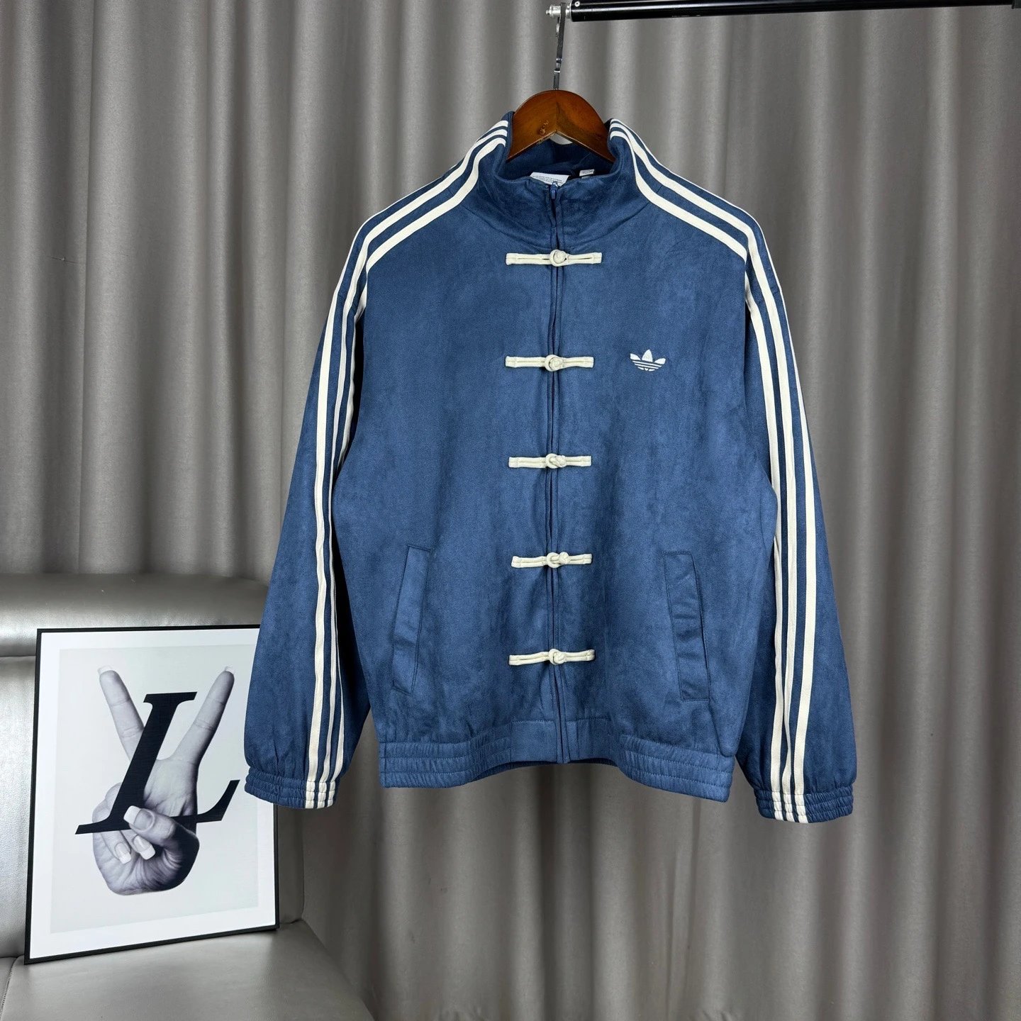 Adidas Blue Suede Track Jacket