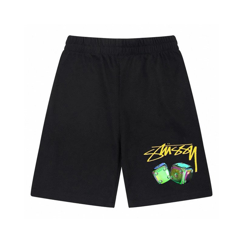 Stussy Black Dice Print Shorts