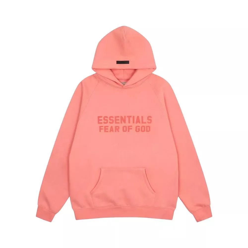 Fear of God Essentials Pink Hoodie