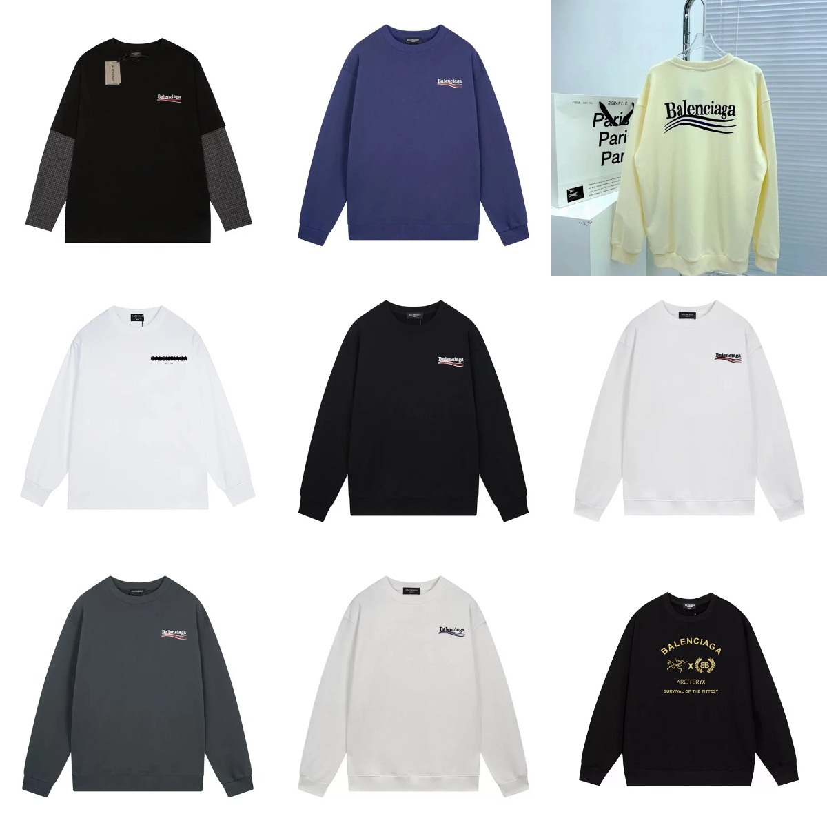 Balenciaga Black Long Sleeve Sweatshirt