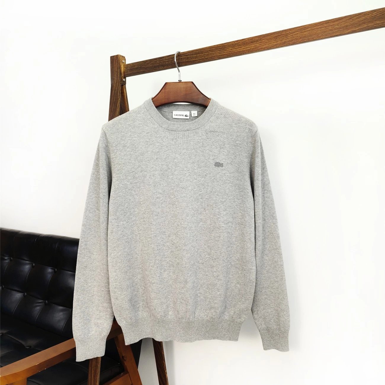 Lacoste Grey Round Neck Sweater