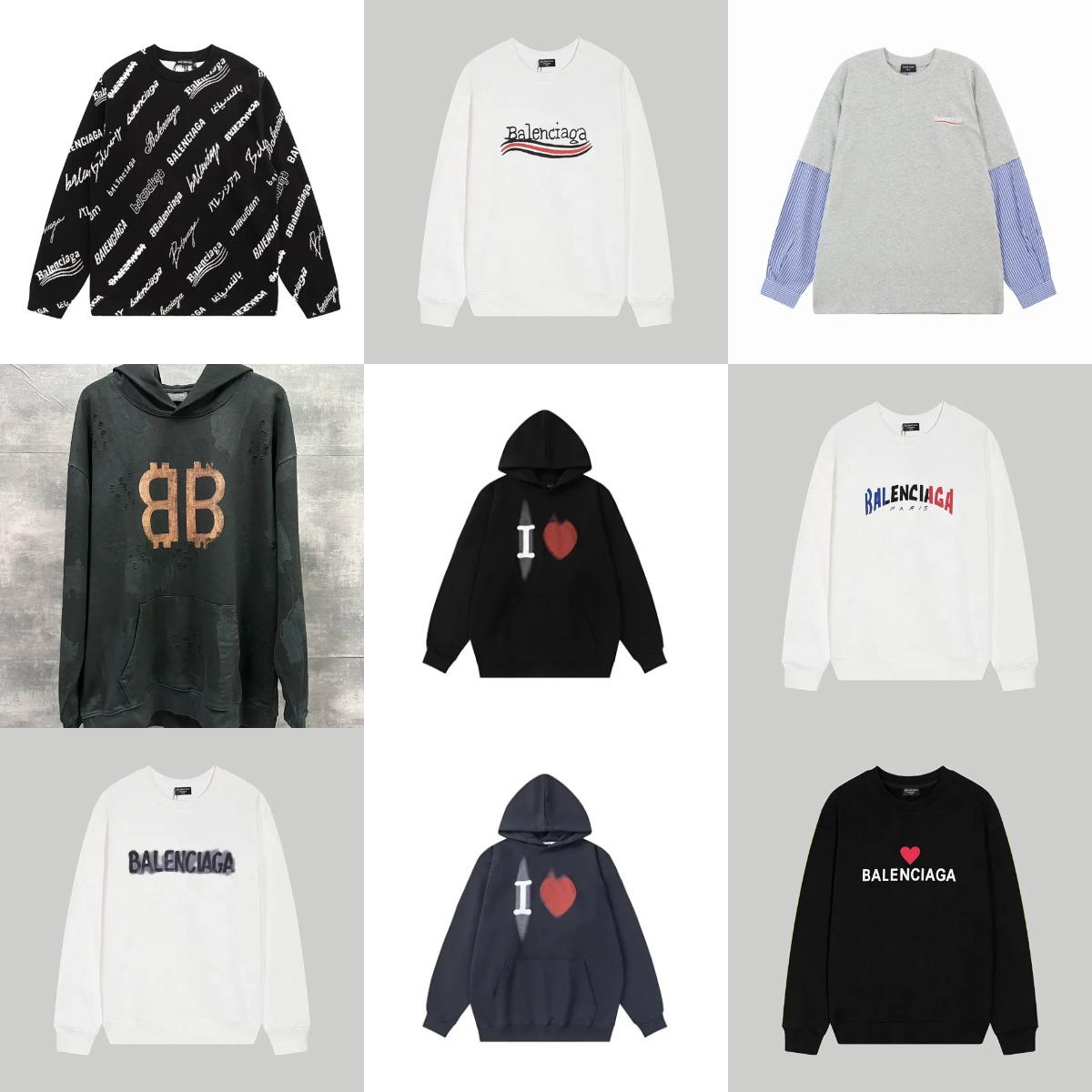 Balenciaga Black Long Sleeve Hoodie