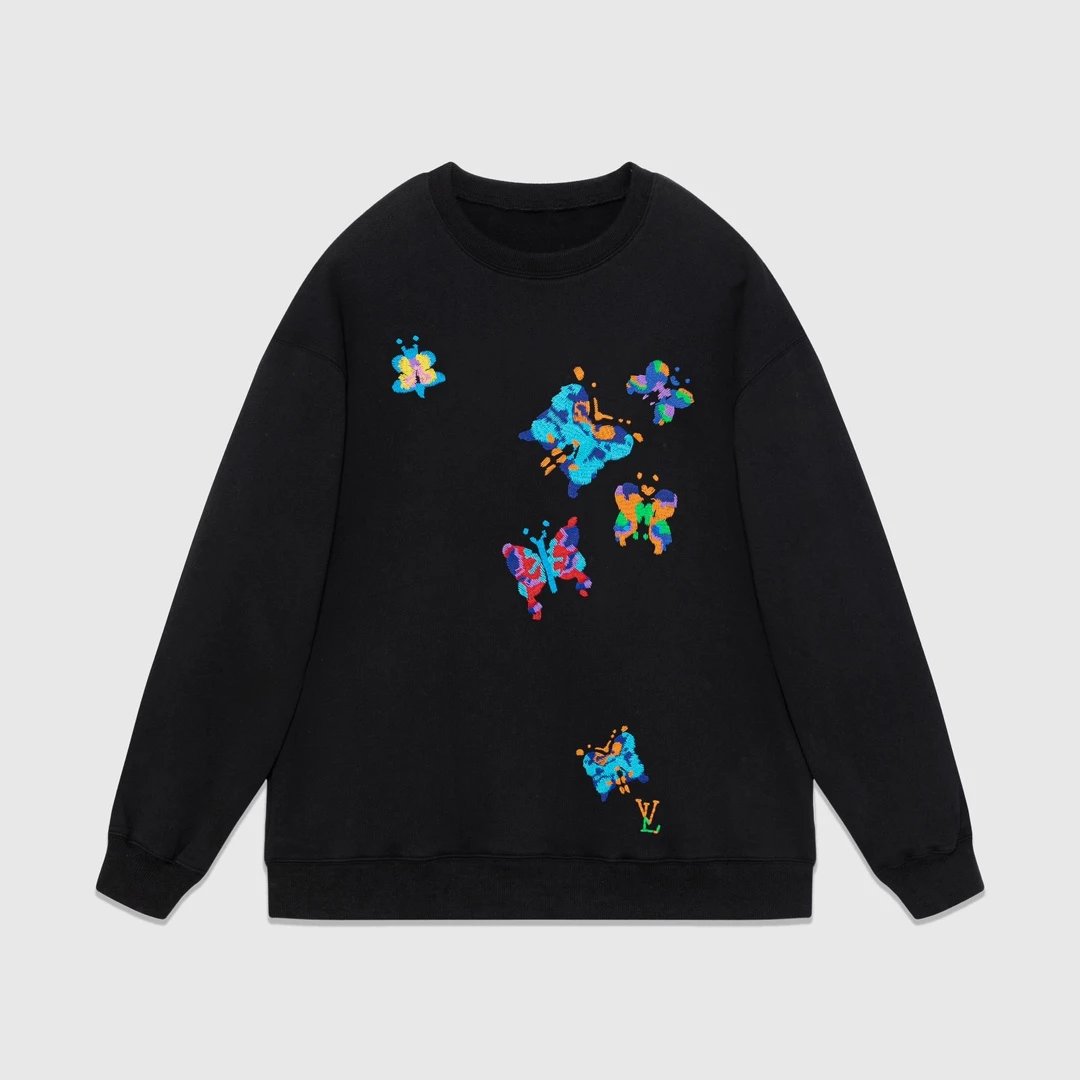 Louis Vuitton Black Butterfly Sweatshirt