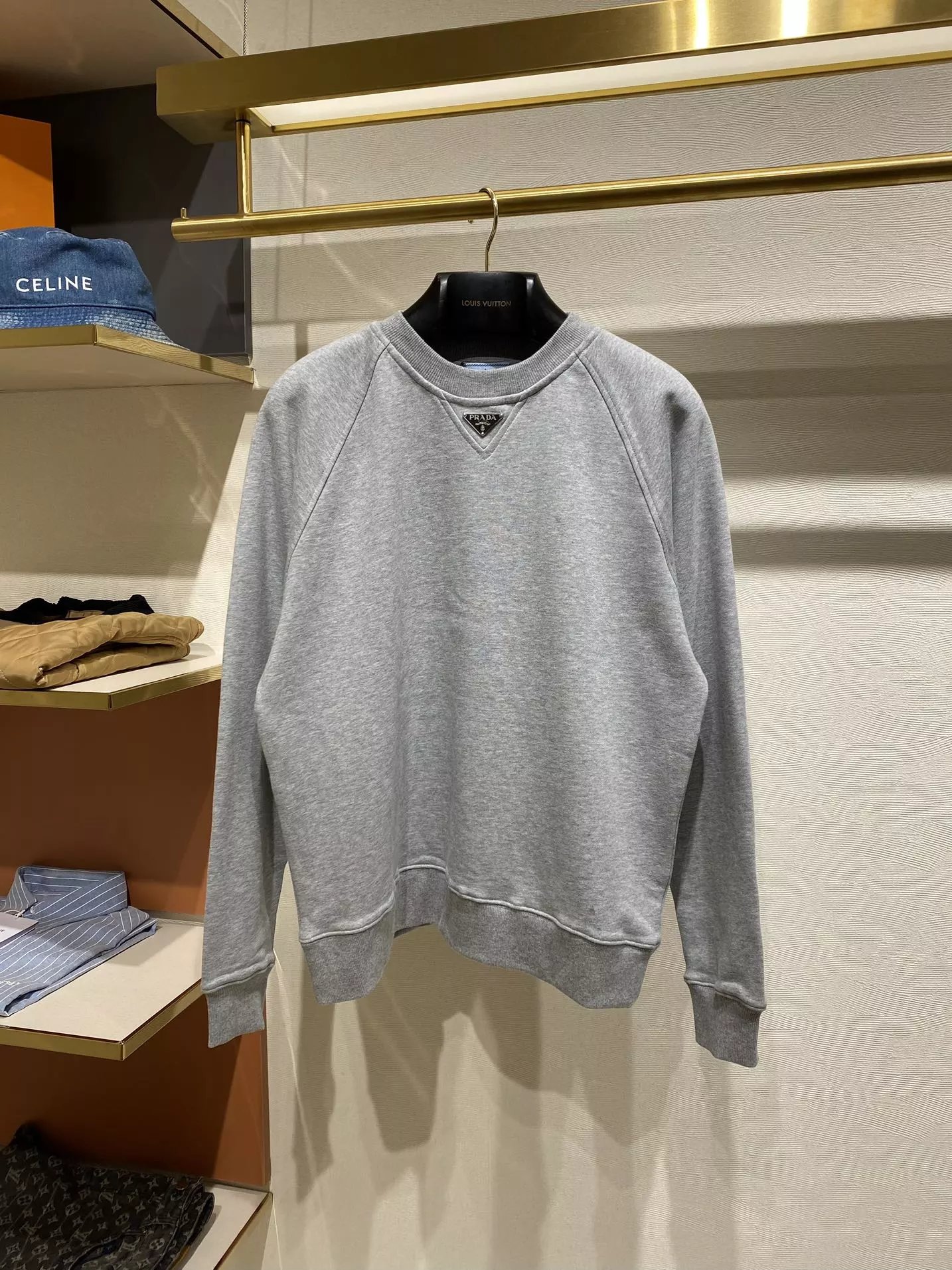 Prada Grey Crewneck Sweatshirt