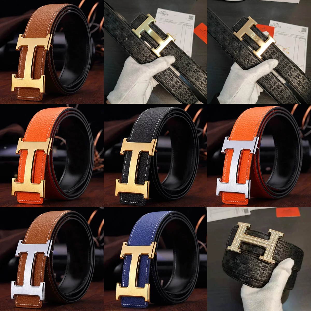 Hermès H Buckle Leather Belt