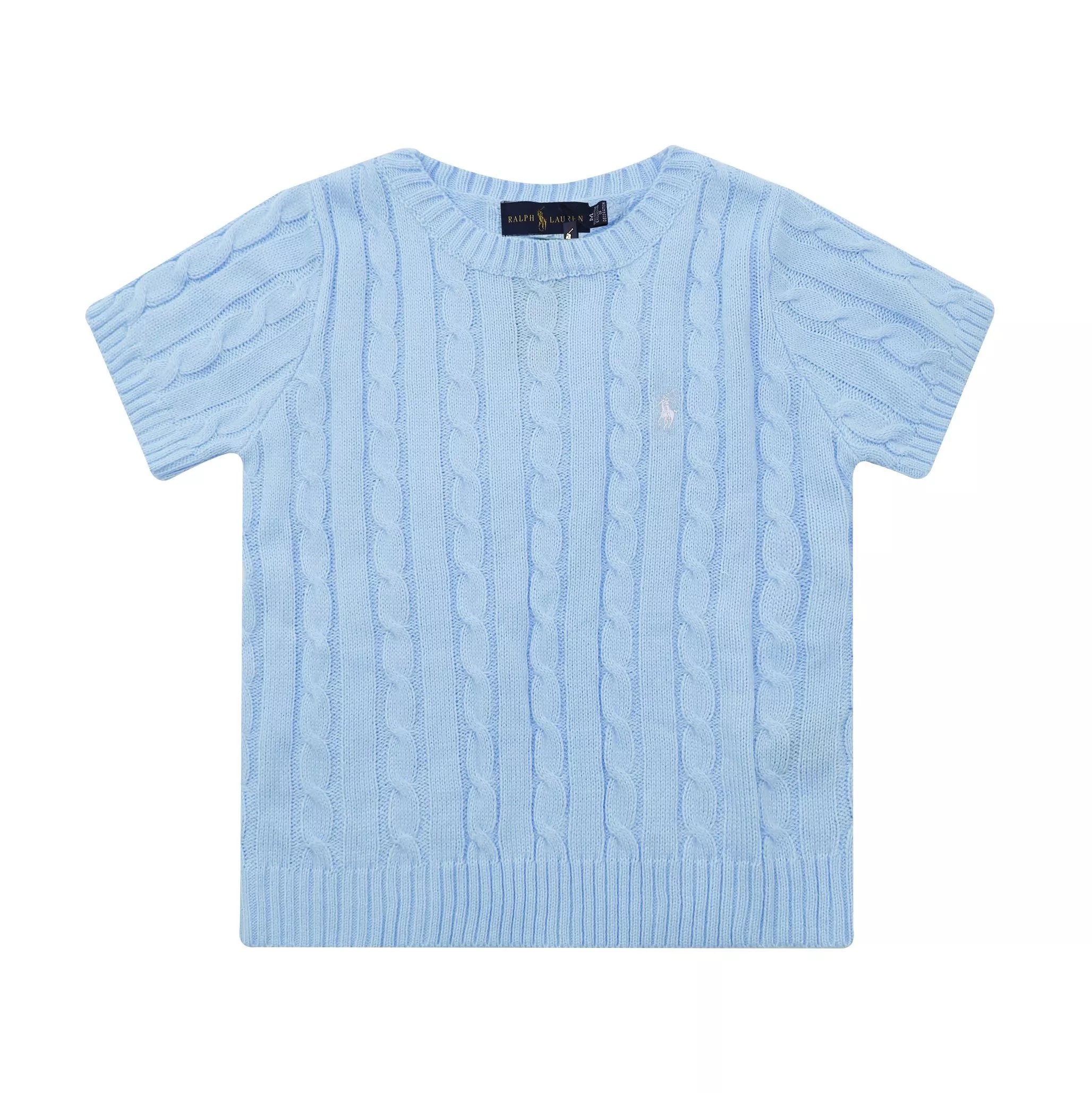 Ralph Lauren Light Blue Cable Knit T-Shirt