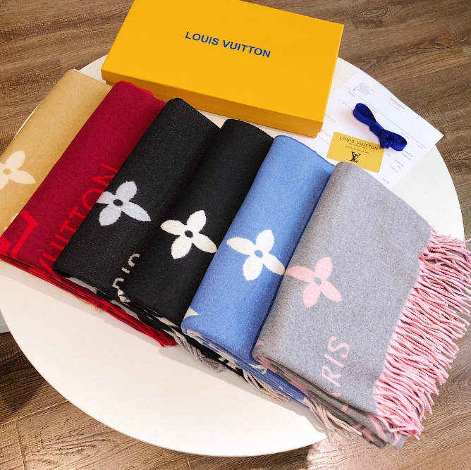 Louis Vuitton Scarf with Tassels in Various Colors