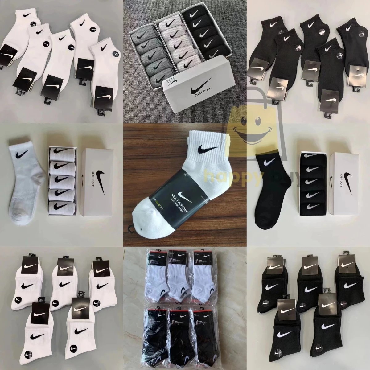 Nike Black and White Everyday Socks Pack