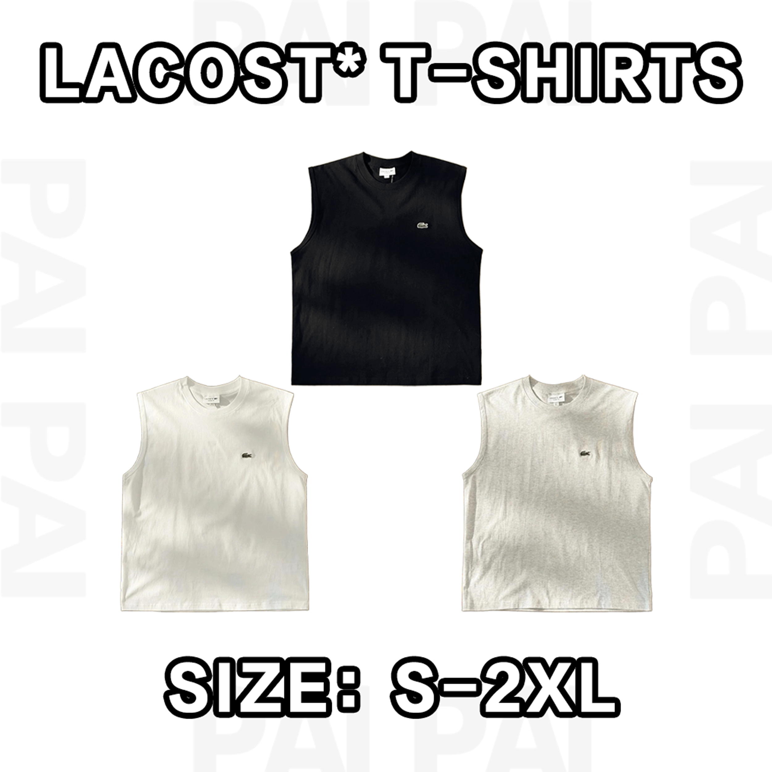 Lacoste Black Sleeveless T-Shirt