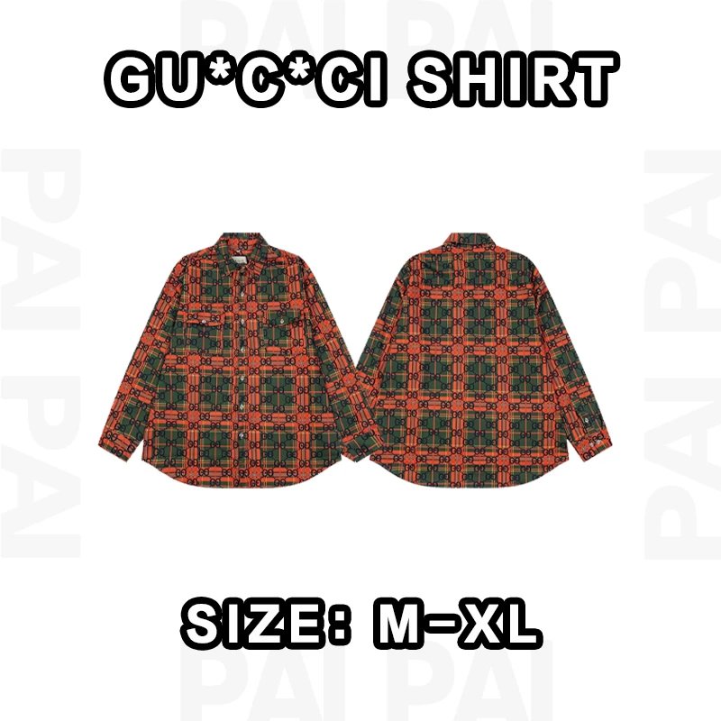 Gucci Red and Green Plaid Shirt