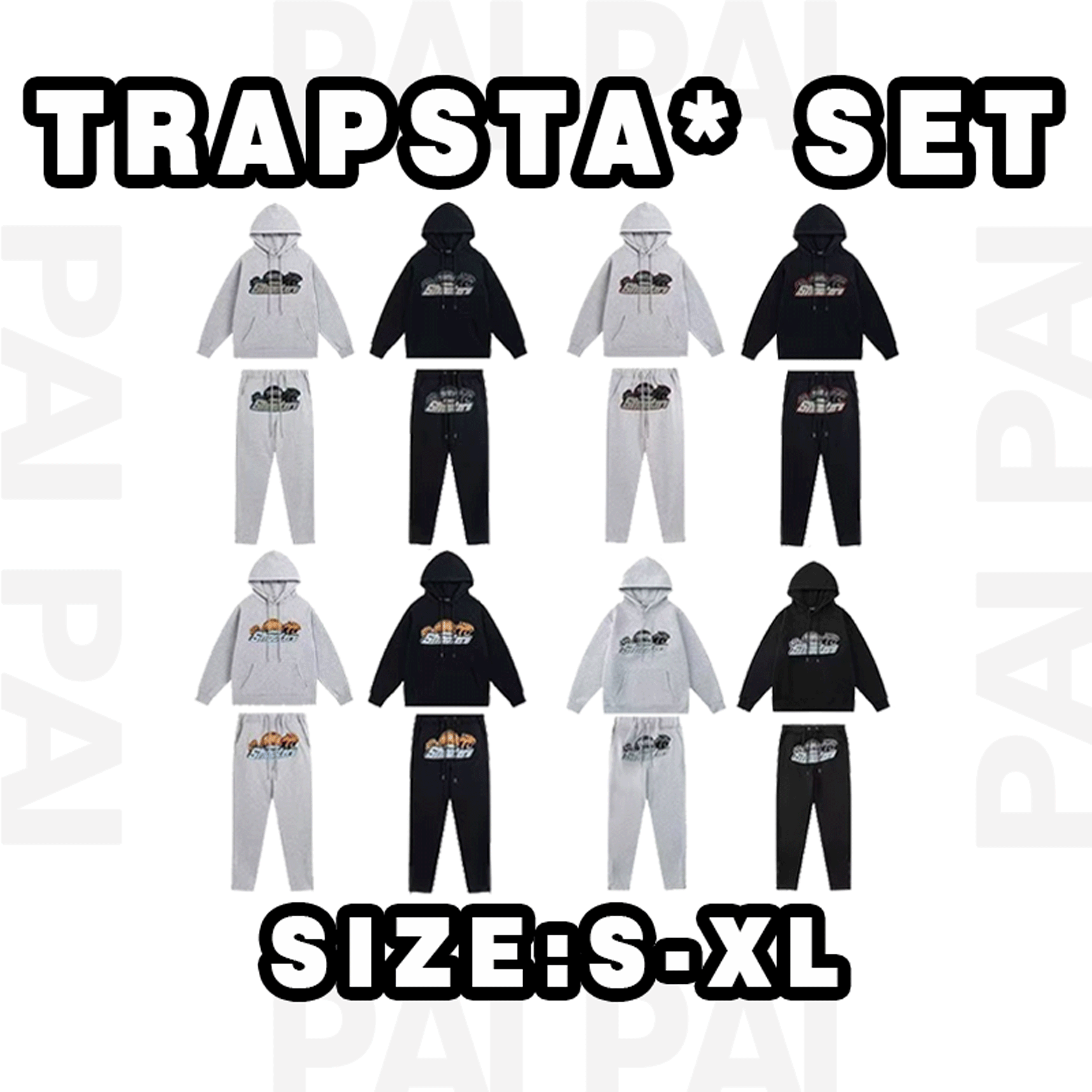 TRAPSTA* Black Hoodie and Pants Set