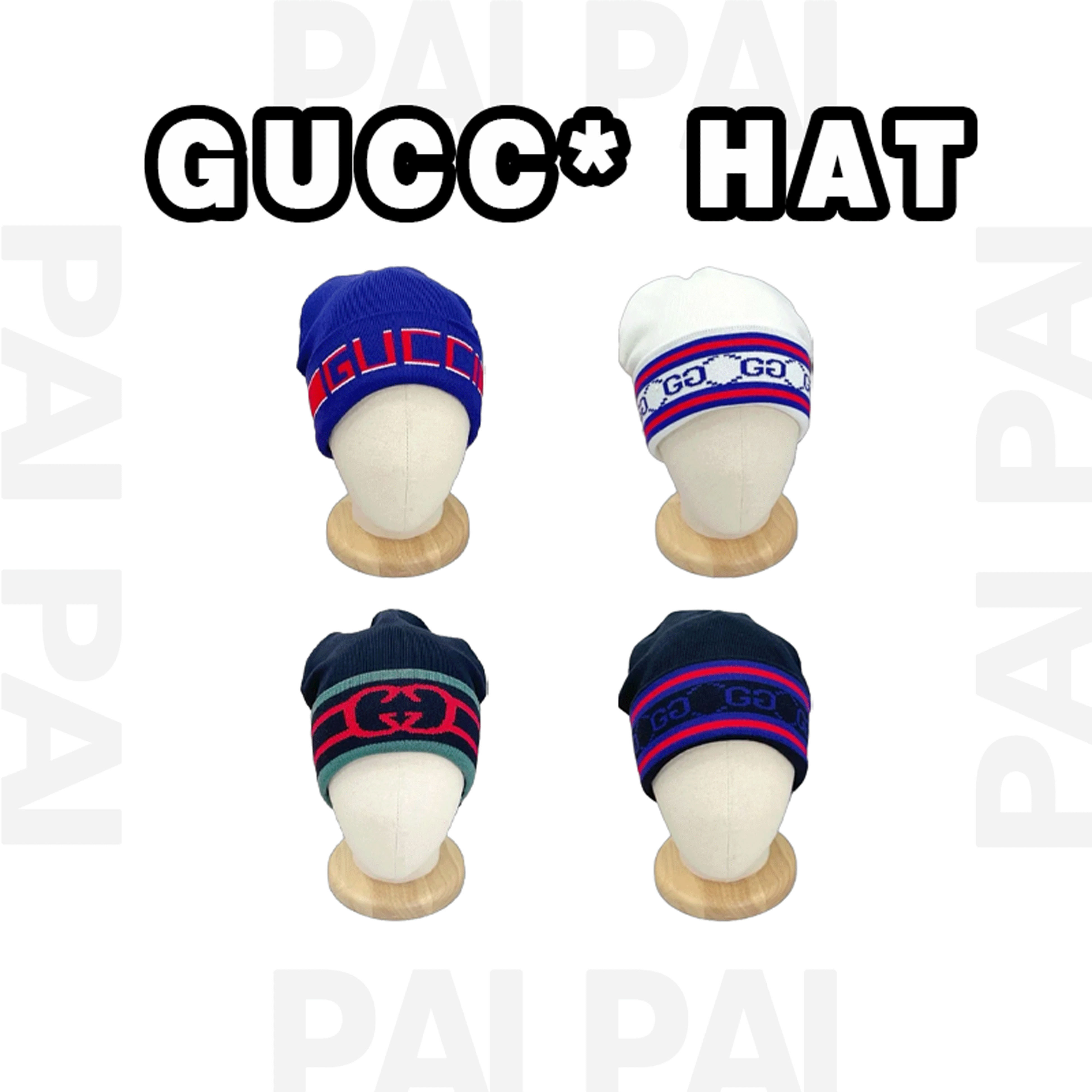 Gucci Blue Knit Bean