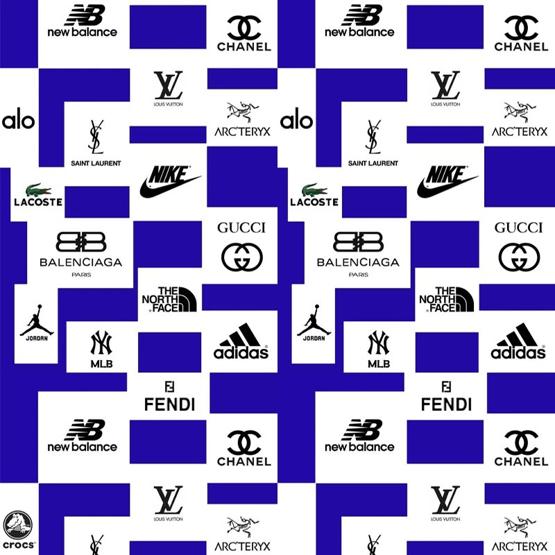 Blue and White Patte