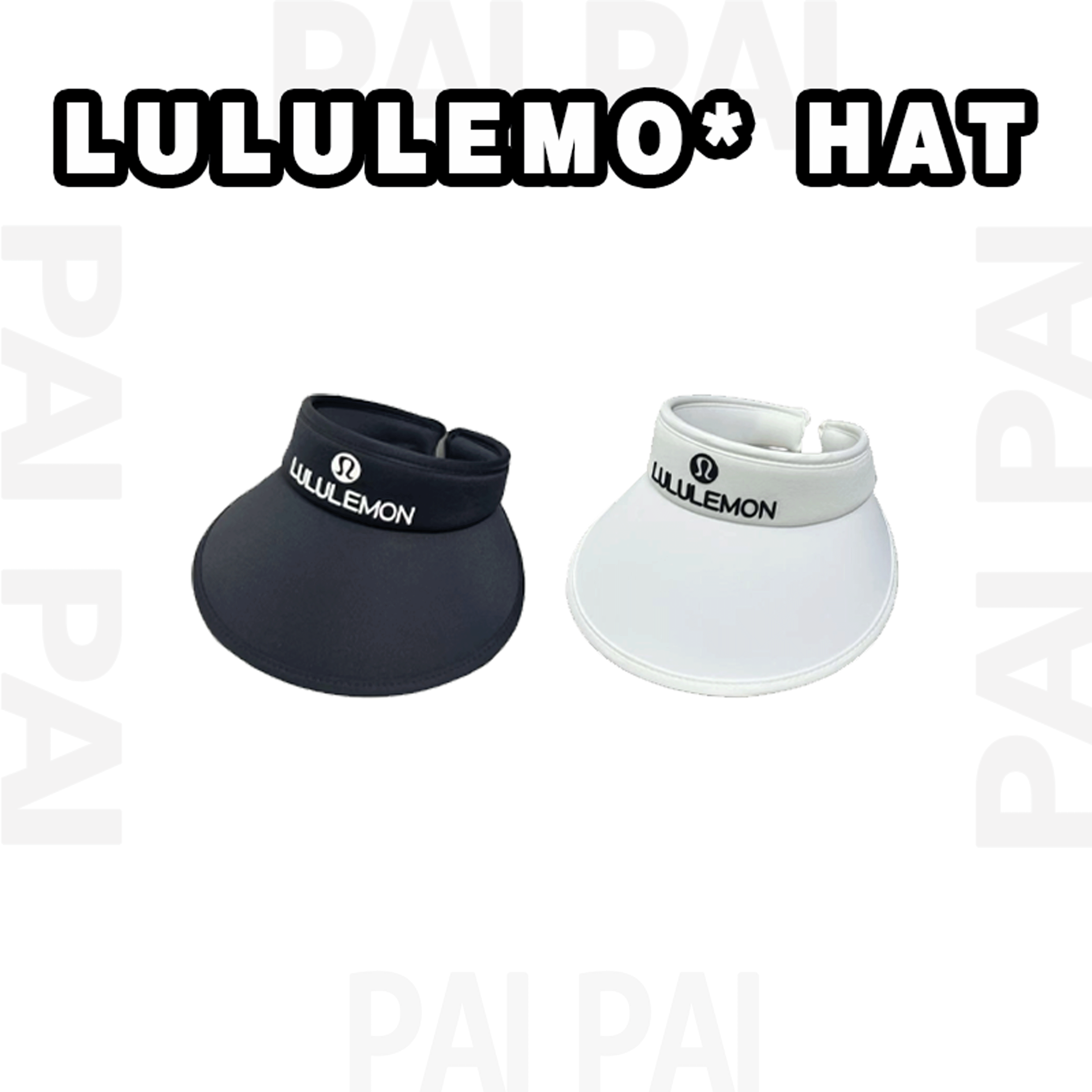 Lululemon Black White Visor Hat