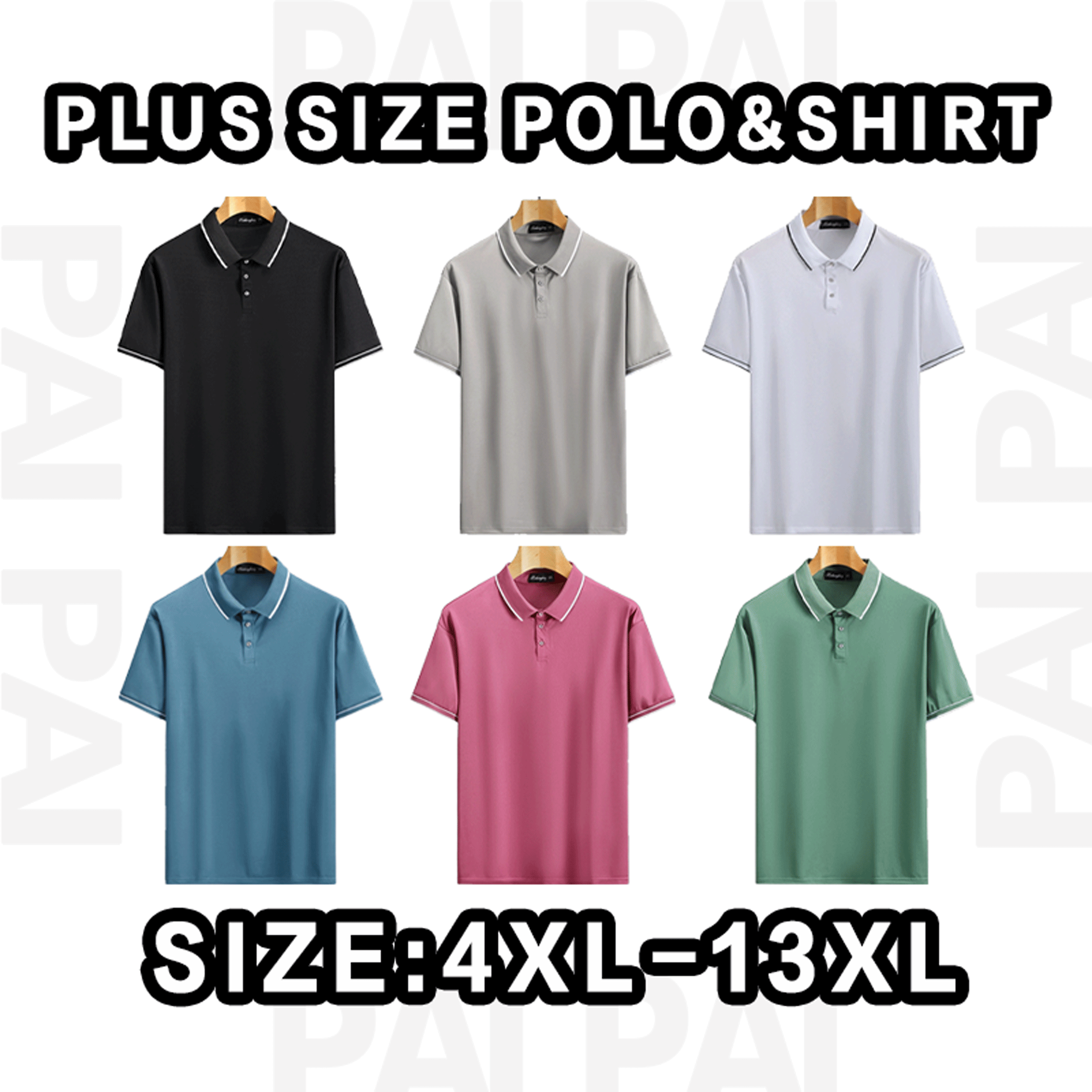 Plus Size Polo Shirts 4XL-13XL